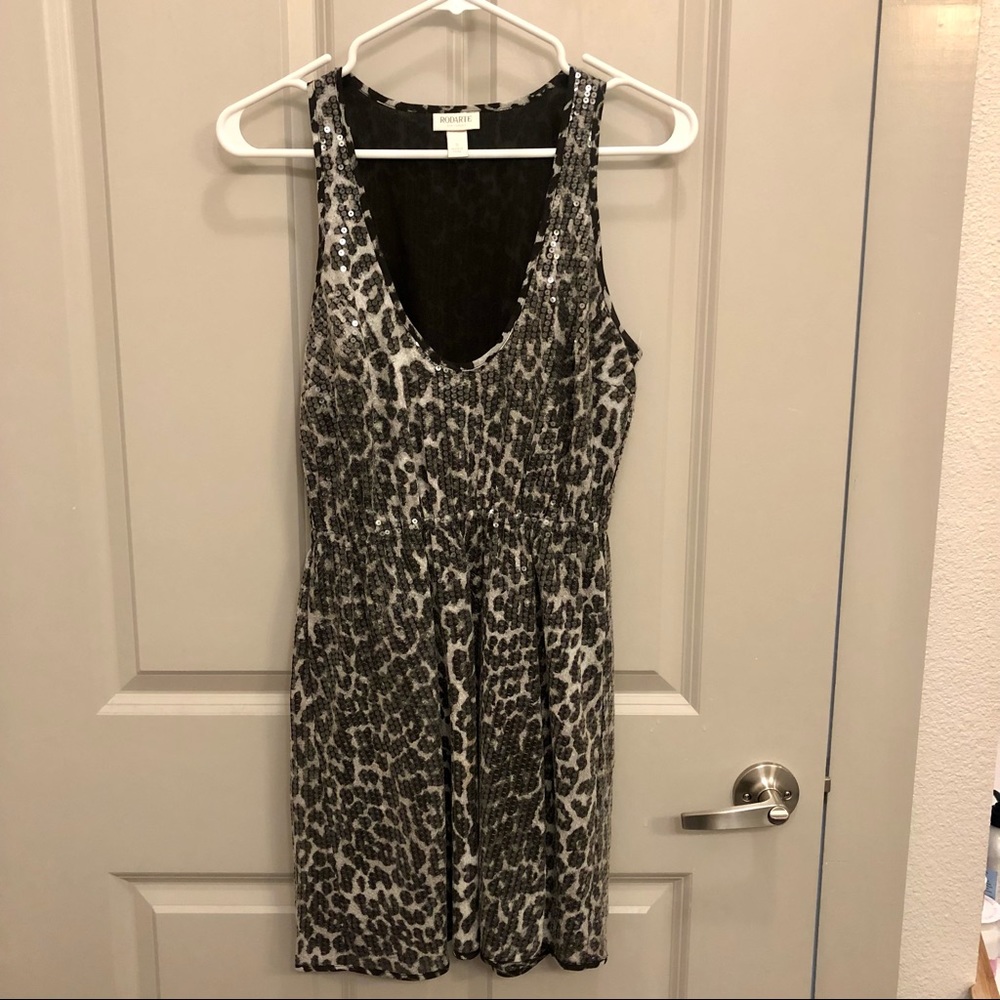 Rodarte for Target Black and White Cheetah Sequined Dress